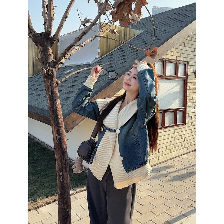 デニム切り替えニットジャケット | Ulysses | 詳細画像4 