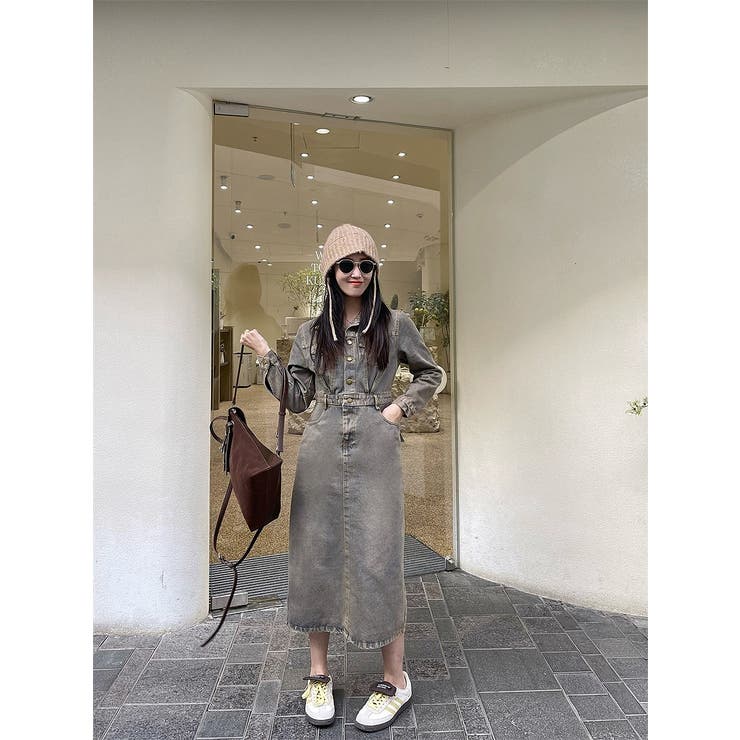 ライトブルー | デニム長袖ワンピース | Ulysses