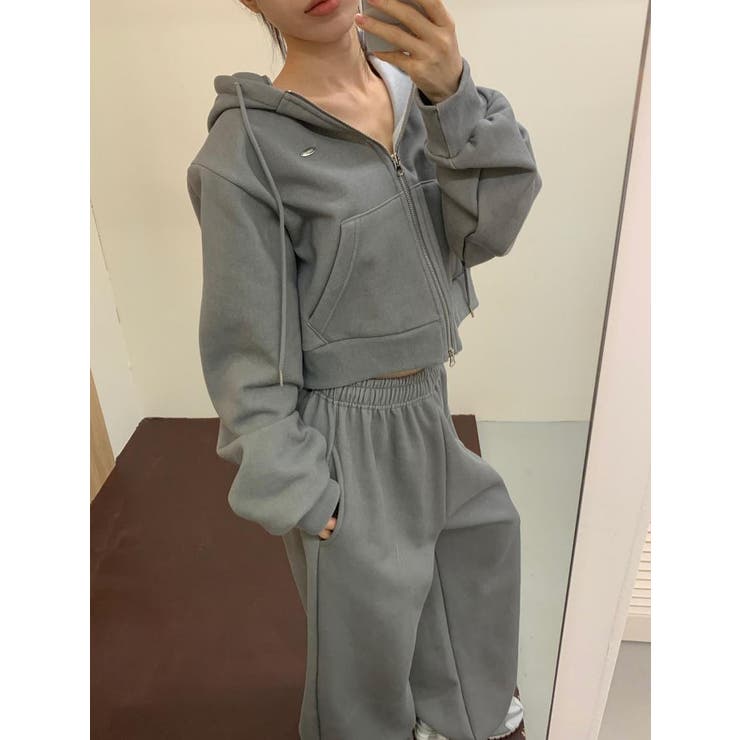 ダブルジップパーカーワイドパンツセットアップ[品番：NTRW0012381