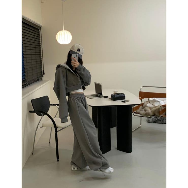 ダブルジップパーカーワイドパンツセットアップ[品番：NTRW0012381