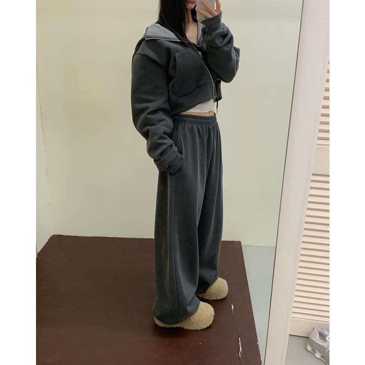 ダブルジップパーカーワイドパンツセットアップ[品番：NTRW0012381