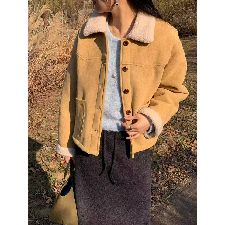 キャメル | フェイクムートンジャケット | Ulysses