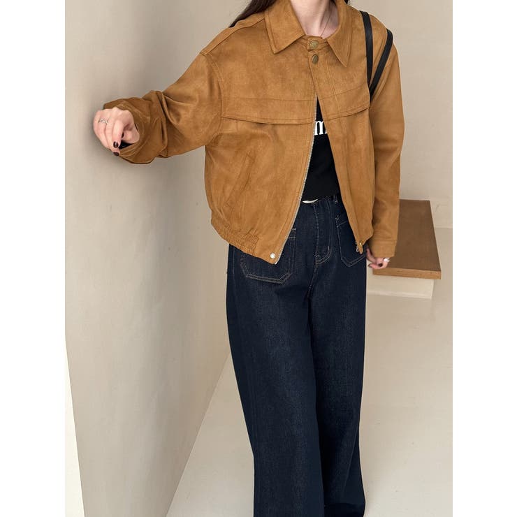 襟付きフェイクスエードジャケット | Ulysses | 詳細画像4 