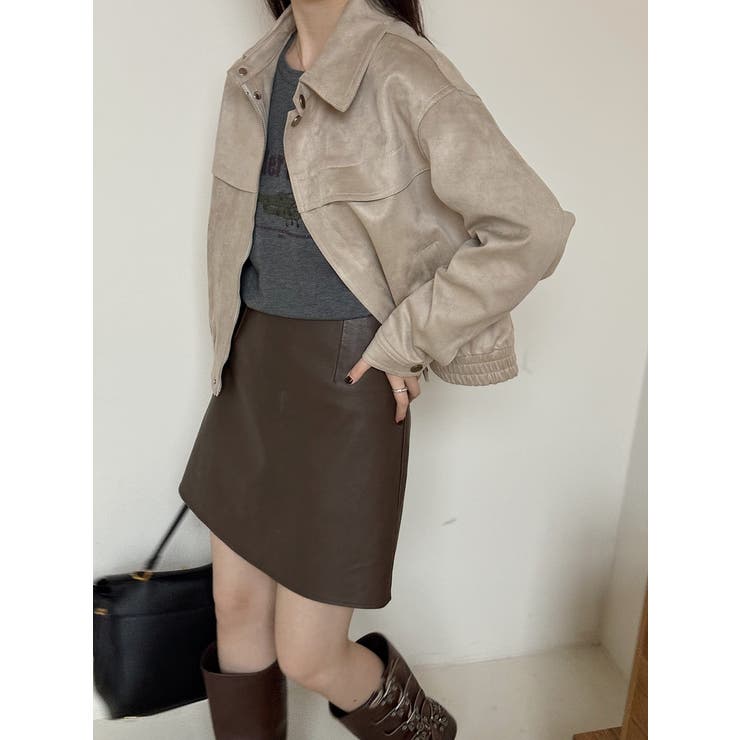 襟付きフェイクスエードジャケット | Ulysses | 詳細画像8 