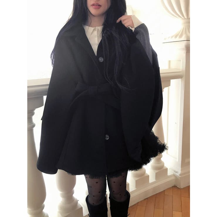 リボンメルトンポンチョジャケット | Ulysses | 詳細画像5 