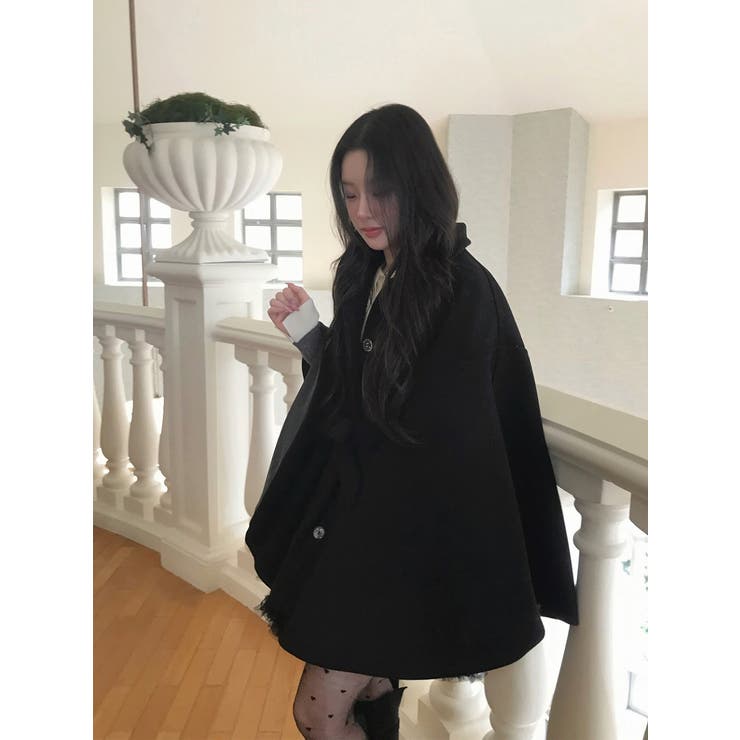 リボンメルトンポンチョジャケット | Ulysses | 詳細画像7 