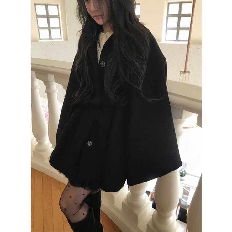 リボンメルトンポンチョジャケット | Ulysses | 詳細画像8 