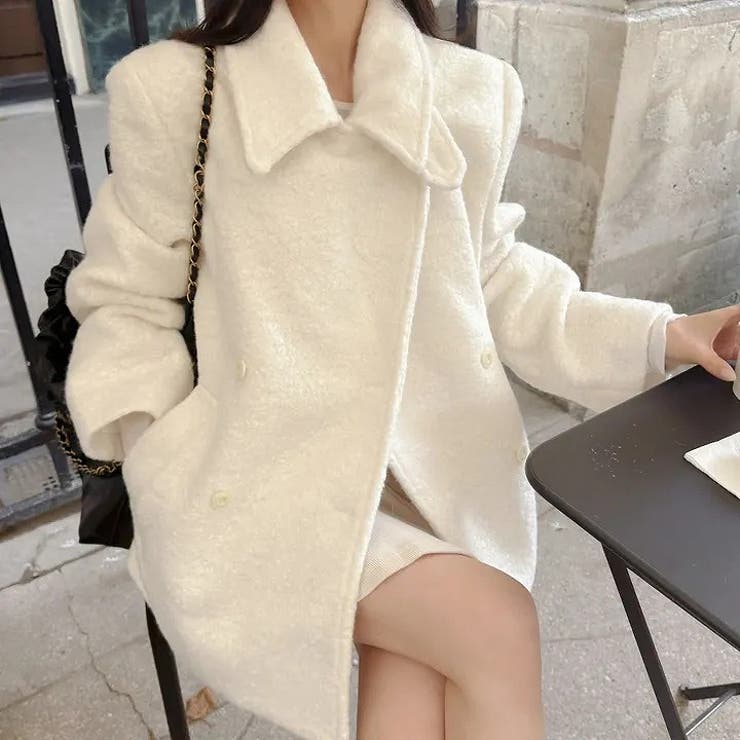 オフホワイト | 襟付きダブルブレストジャケット | Ulysses