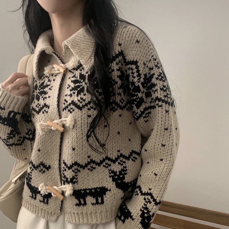 ベージュ | 襟付きカーディガンジャケット | Ulysses