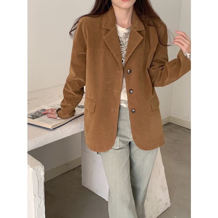 キャメル | フェイクスエードスーツジャケット | Ulysses