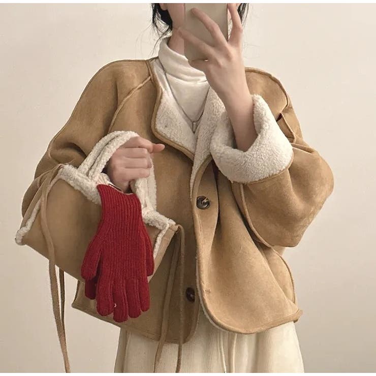 バッグ付きフェイクムートンジャケット | Ulysses | 詳細画像1 