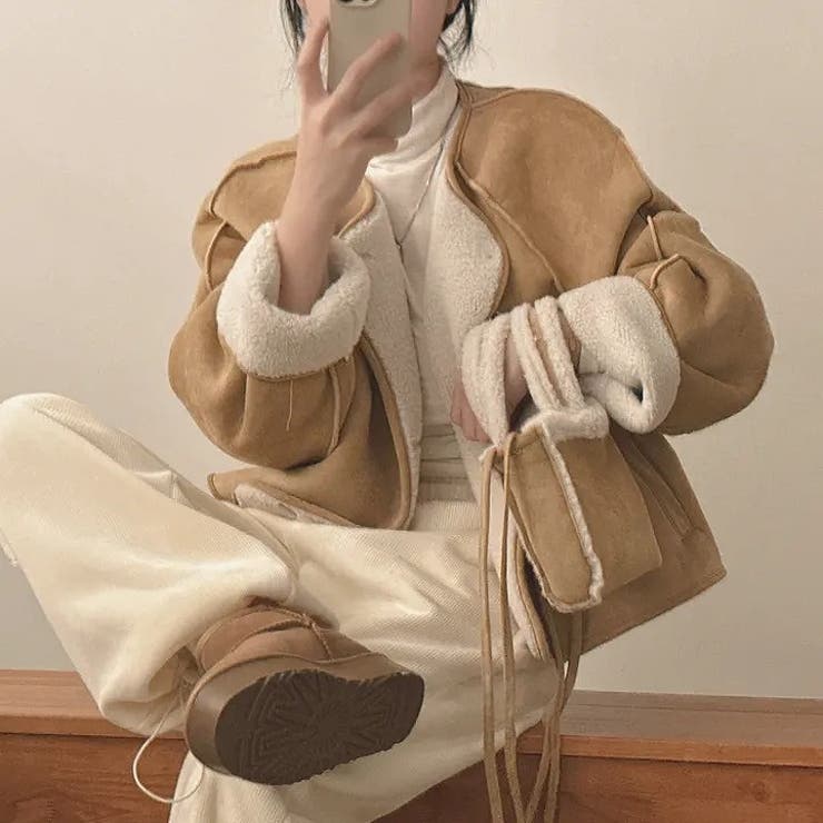 バッグ付きフェイクムートンジャケット | Ulysses | 詳細画像2 