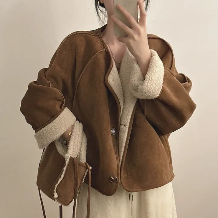 バッグ付きフェイクムートンジャケット | Ulysses | 詳細画像6 