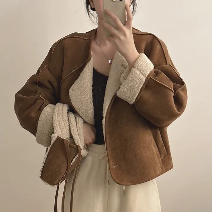 バッグ付きフェイクムートンジャケット | Ulysses | 詳細画像8 