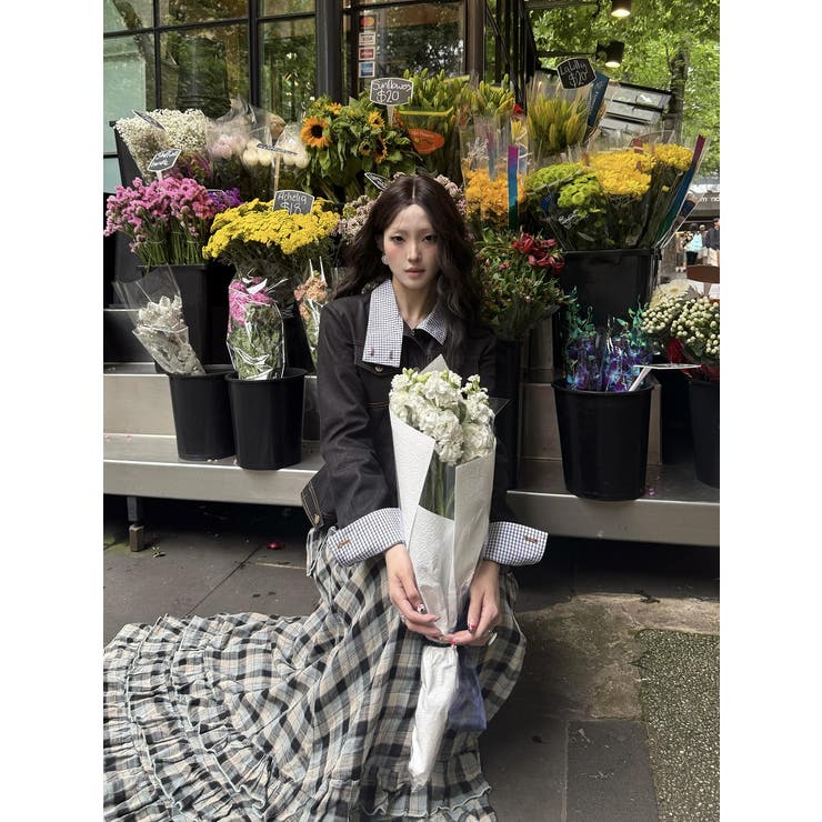 切り替えチェック柄デニムジャケット | Ulysses | 詳細画像5 