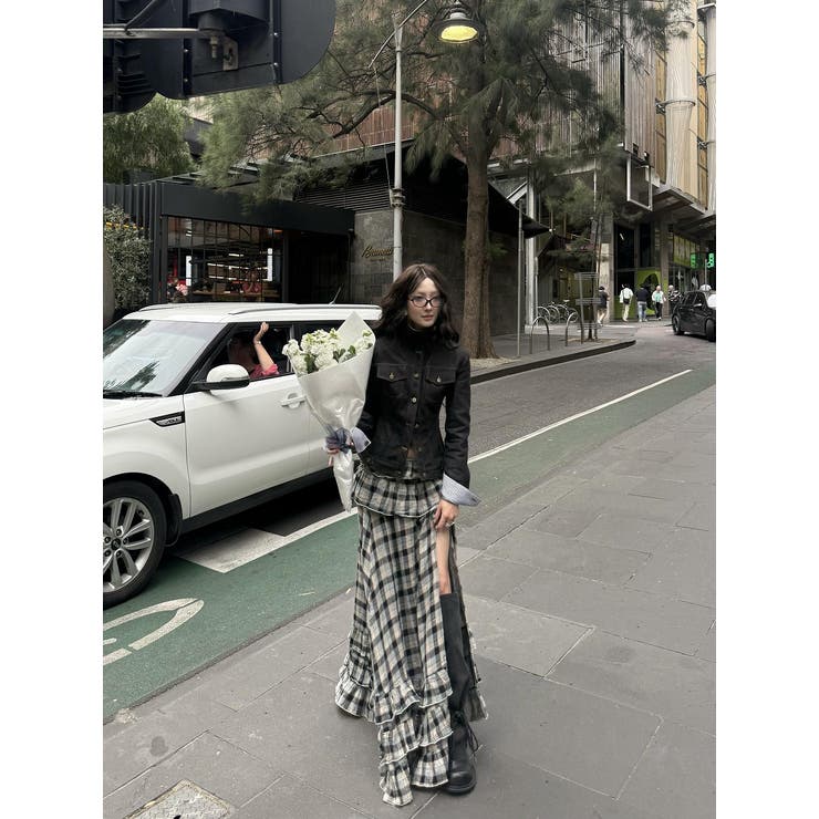 切り替えチェック柄デニムジャケット | Ulysses | 詳細画像7 