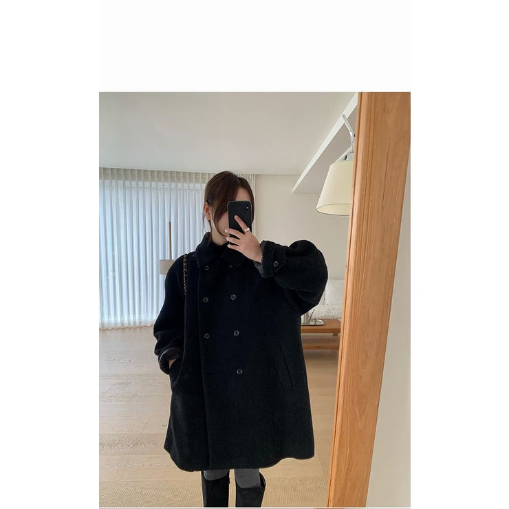 ブラック | 襟付きダブルブレストジャケット | Ulysses