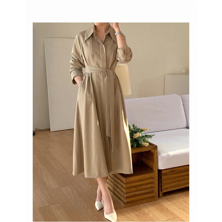 リボン襟付きシングルブレストワンピース | Ulysses | 詳細画像1 