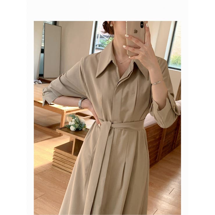 リボン襟付きシングルブレストワンピース | Ulysses | 詳細画像2 