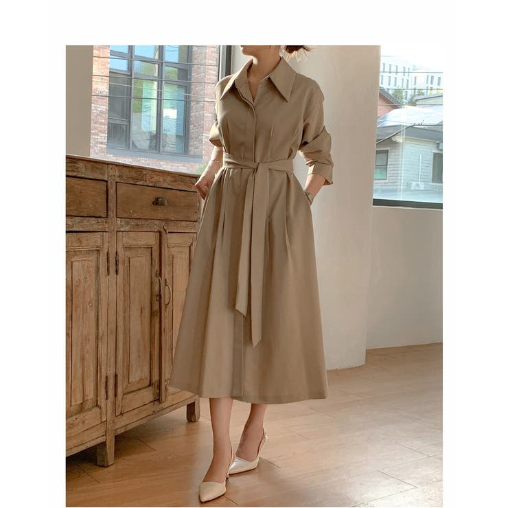 リボン襟付きシングルブレストワンピース | Ulysses | 詳細画像3 