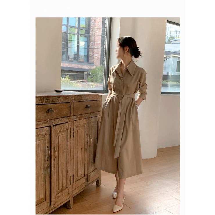 リボン襟付きシングルブレストワンピース | Ulysses | 詳細画像4 