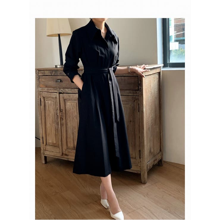 リボン襟付きシングルブレストワンピース | Ulysses | 詳細画像7 