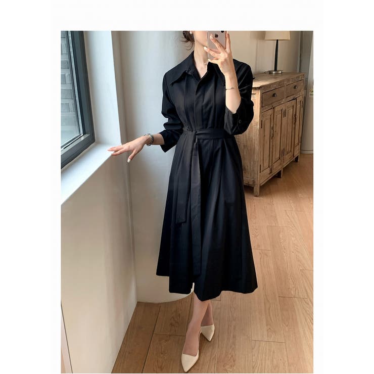 リボン襟付きシングルブレストワンピース | Ulysses | 詳細画像8 