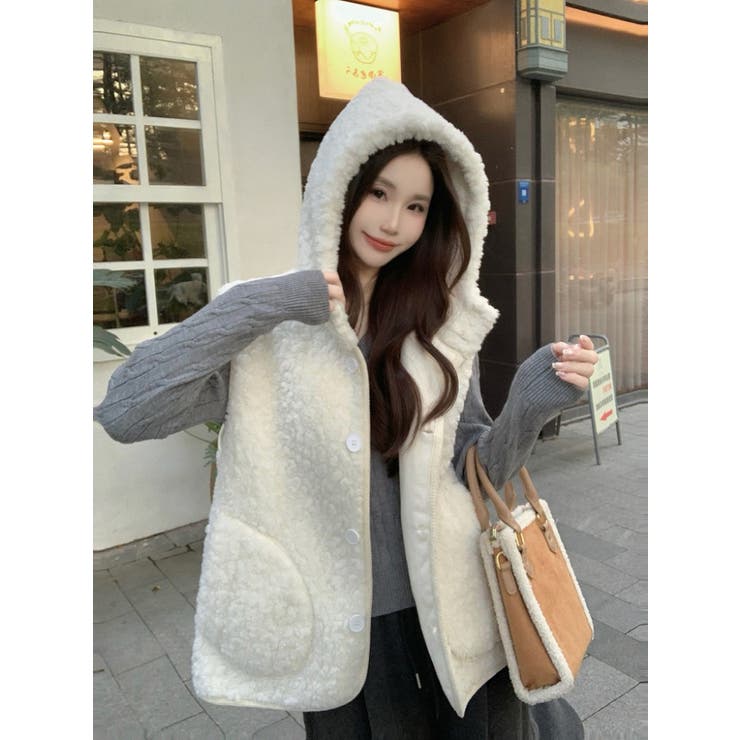 ボアフード付きベスト[品番：NTRW0012491]｜Ulysses（ユリシス）の