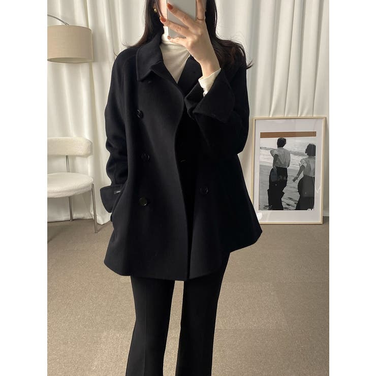 襟付きリボンダブルブレストメルトンジャケット | Ulysses | 詳細画像7 