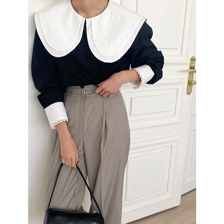 ブラック | デカ襟長袖シャツ | Ulysses