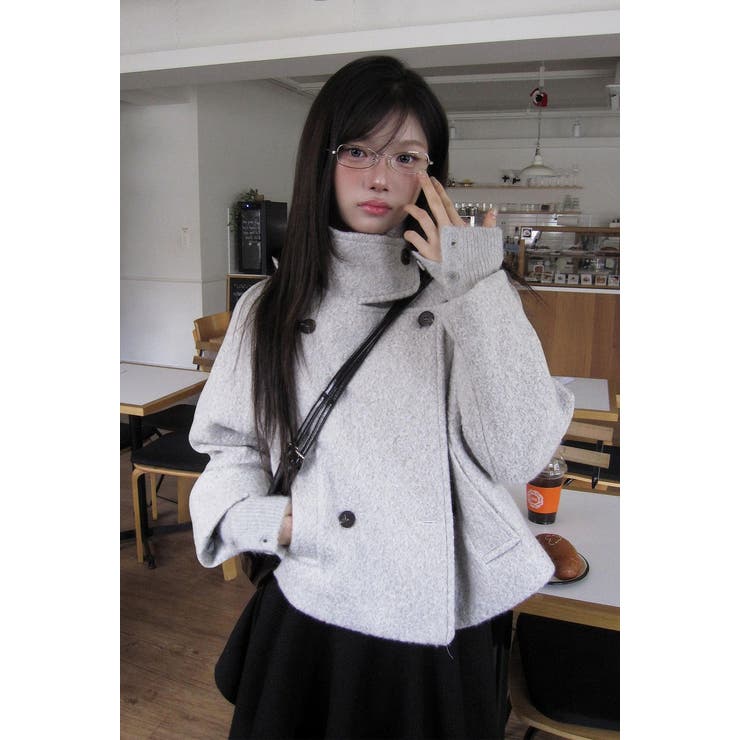 ライトグレー | スタンドカラーダブルブレストジャケット | Ulysses