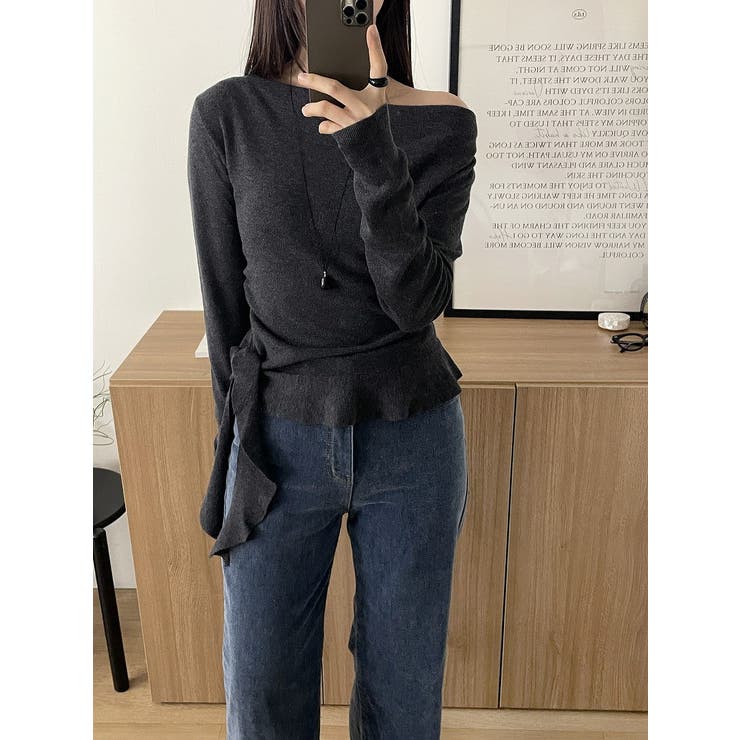 オフショルダーニットトップス | Ulysses | 詳細画像1 