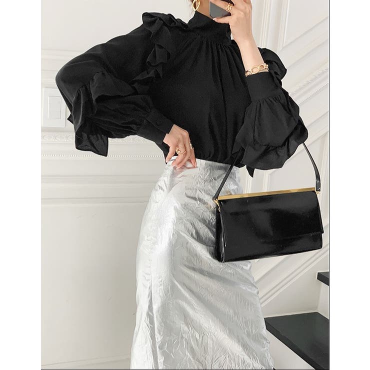 フリルスタンドカラーシャツトップス | Ulysses | 詳細画像1 