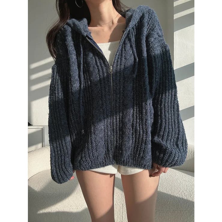 フード付きジップ付きセータージャケット | Ulysses | 詳細画像12 