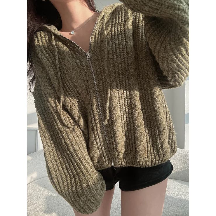 フード付きジップ付きセータージャケット | Ulysses | 詳細画像19 