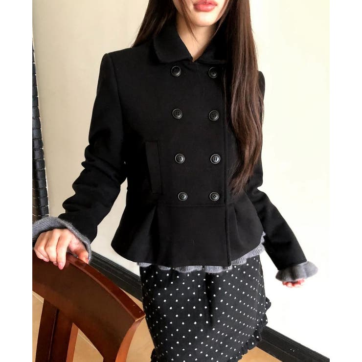 ブラック | 襟付きダブルブレストジャケット | Ulysses