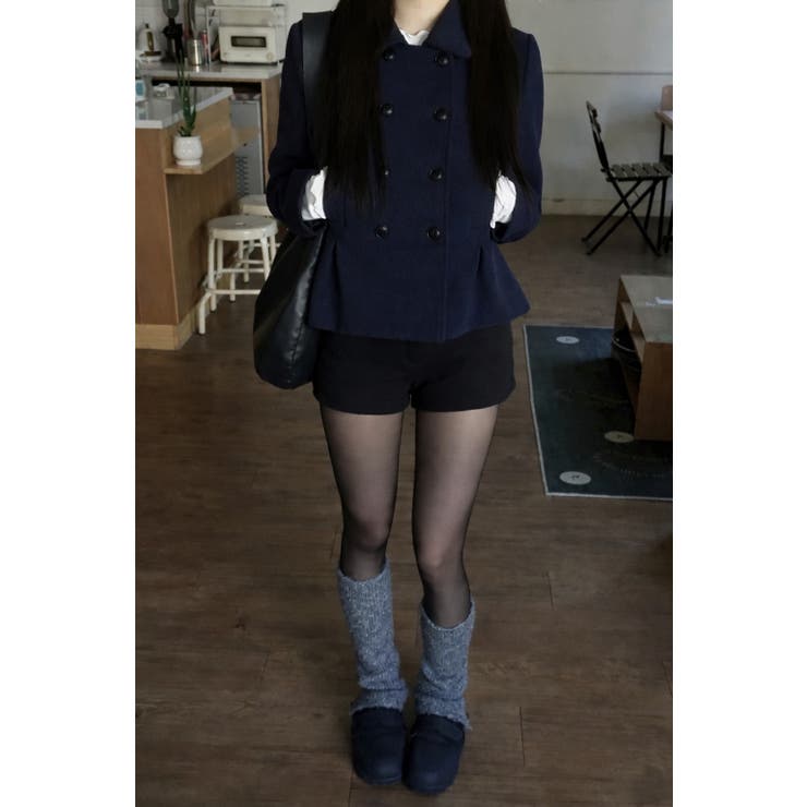 ネイビー | 襟付きダブルブレストジャケット | Ulysses