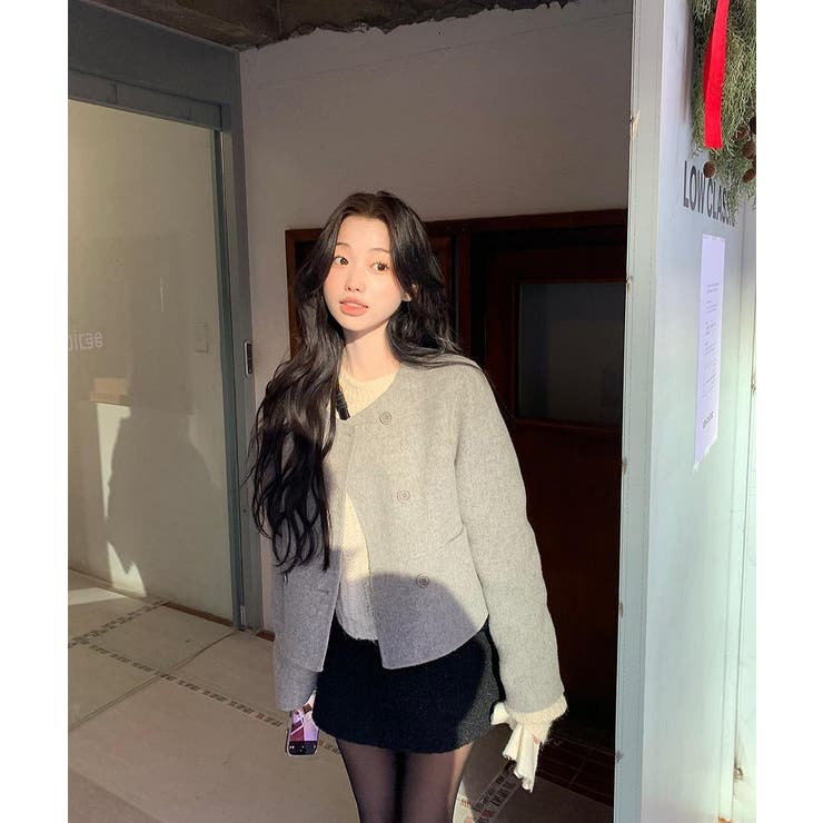 クルーネックダブルブレストメルトンジャケット | Ulysses | 詳細画像2 