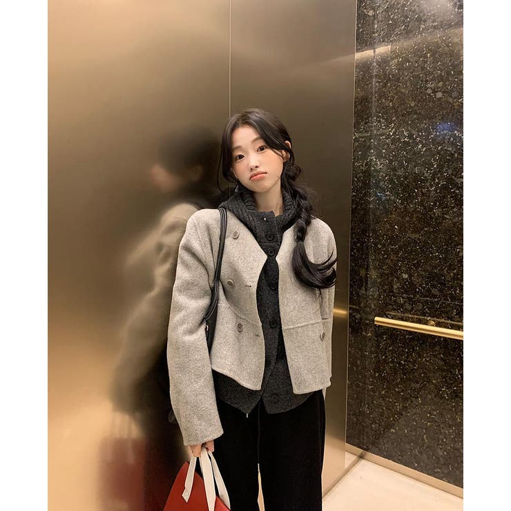 クルーネックダブルブレストメルトンジャケット | Ulysses | 詳細画像4 