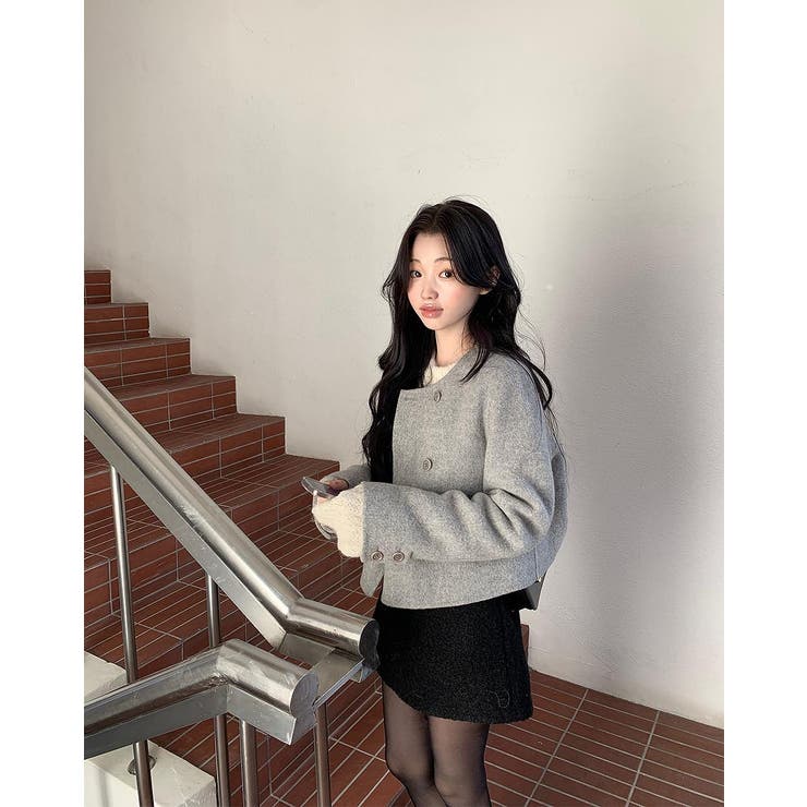 クルーネックダブルブレストメルトンジャケット | Ulysses | 詳細画像6 