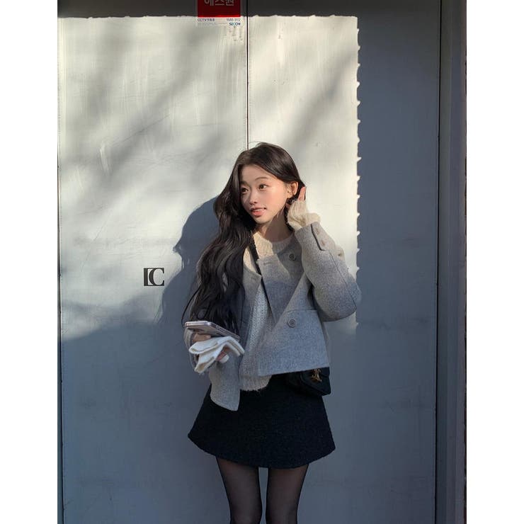 クルーネックダブルブレストメルトンジャケット | Ulysses | 詳細画像7 