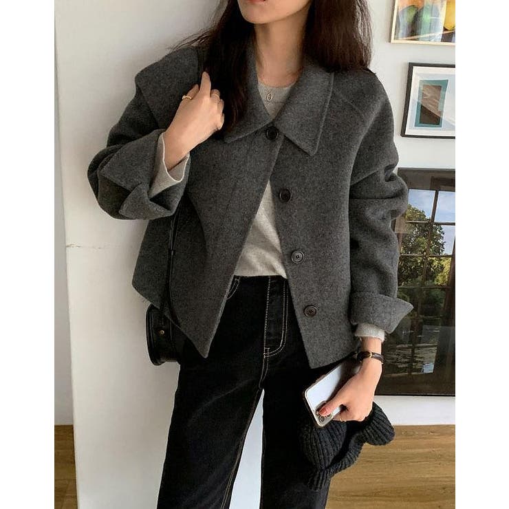 襟付きシングルブレストメルトンジャケット | Ulysses | 詳細画像10 