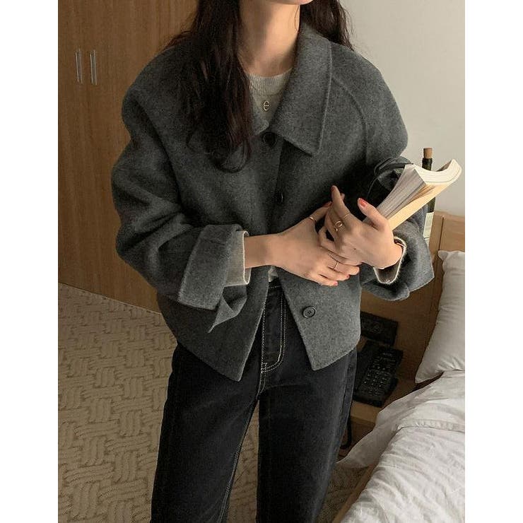 襟付きシングルブレストメルトンジャケット | Ulysses | 詳細画像12 