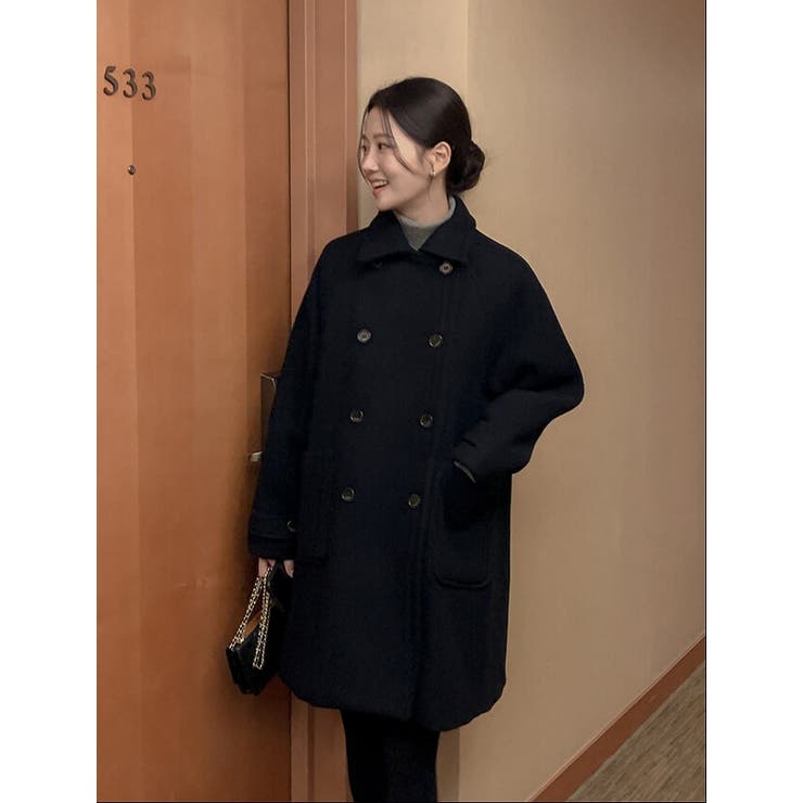 襟付きダブルブレストメルトンジャケット | Ulysses | 詳細画像5 