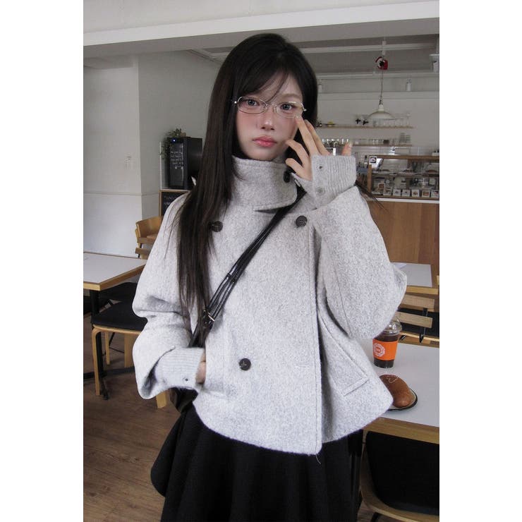 ライトグレー | スタンドカラーダブルブレストジャケット | Ulysses