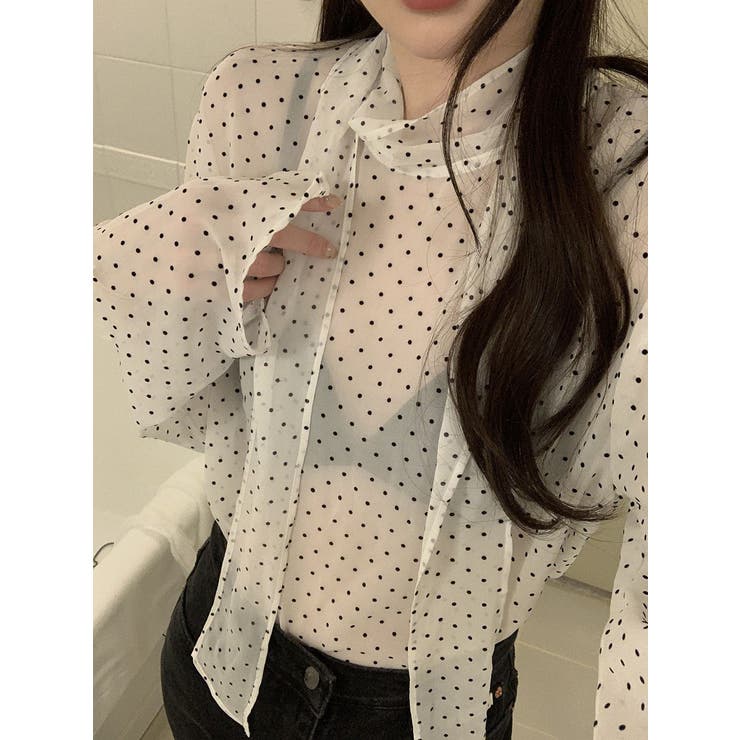 リボンドット柄シャツ | Ulysses | 詳細画像8 