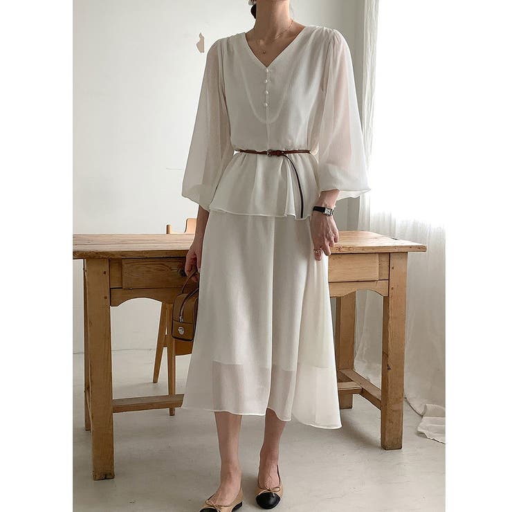 ベルト付きVネックワンピース | Ulysses | 詳細画像2 