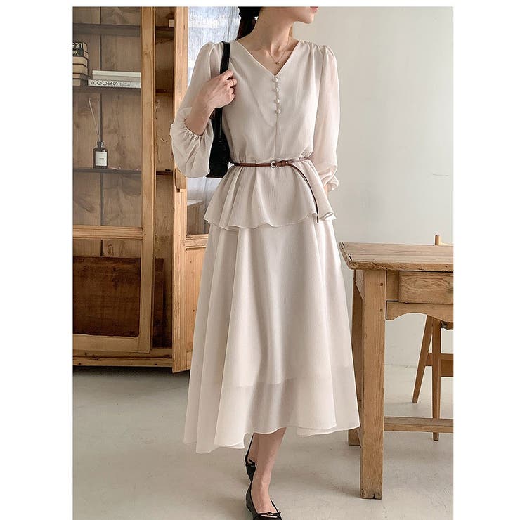 ベルト付きVネックワンピース | Ulysses | 詳細画像5 