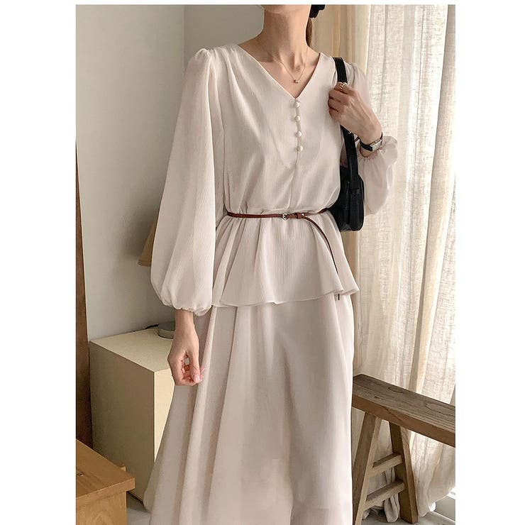 ベルト付きVネックワンピース | Ulysses | 詳細画像7 