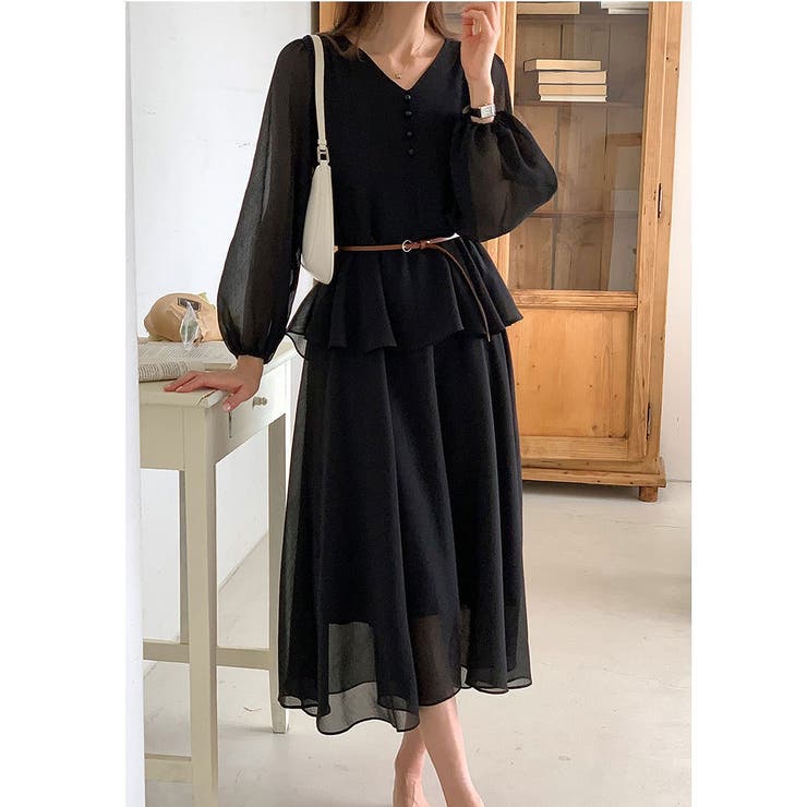 ベルト付きVネックワンピース | Ulysses | 詳細画像9 